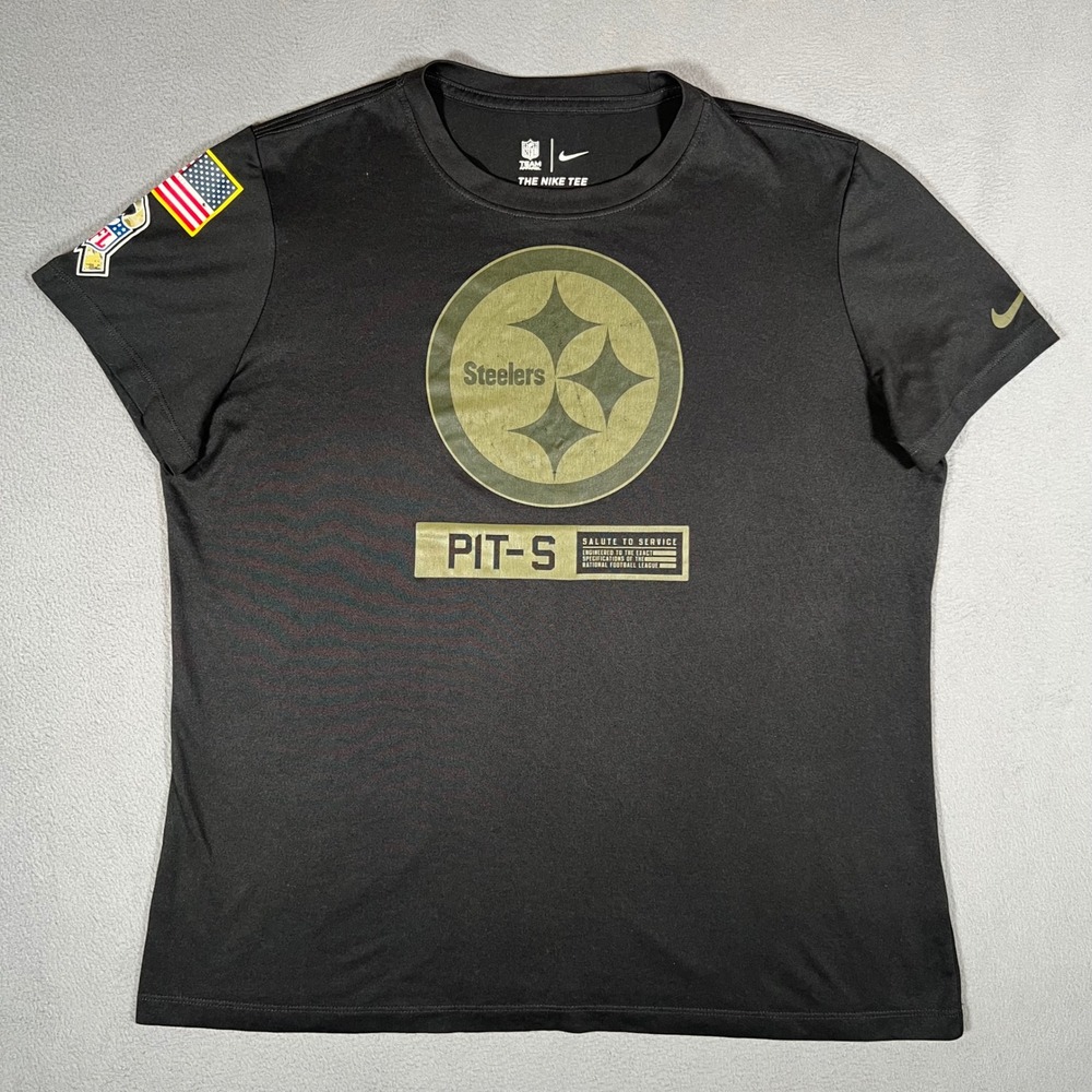 Nike NFL Pittsburgh Steelers Salute to Service Dri-FIT Tee‎ T-Shirt Womens XL